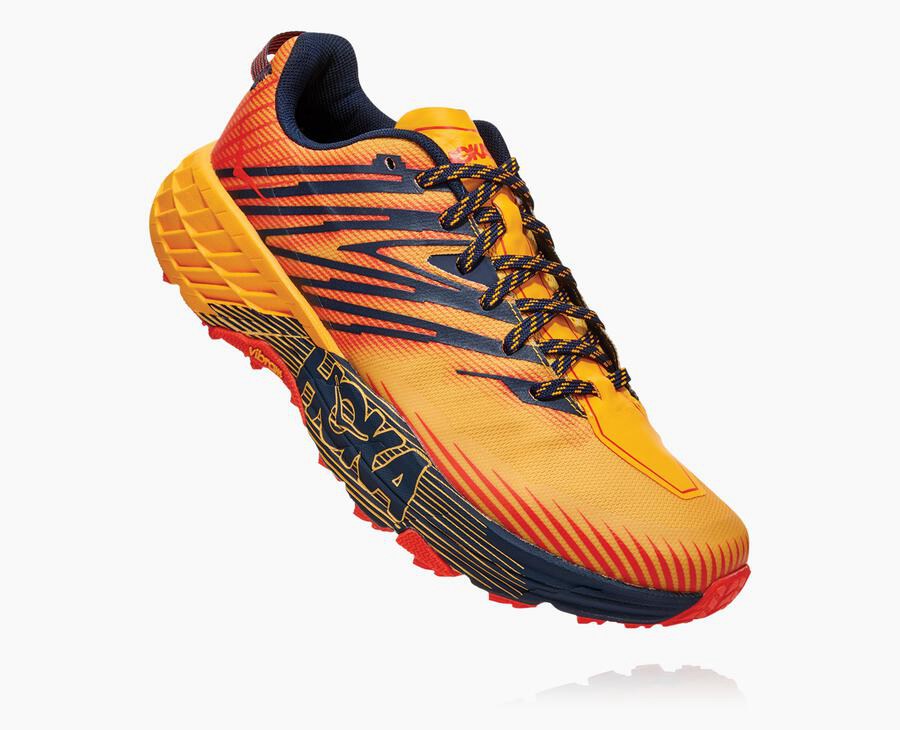 Tenis Hoka One One Trail Hombre Naranjas - Speedgoat 4 - JYBM90148